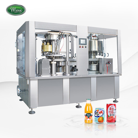 Máquina de llenado y sellado de latas de jugo 2 en 1 (GCF18-4)